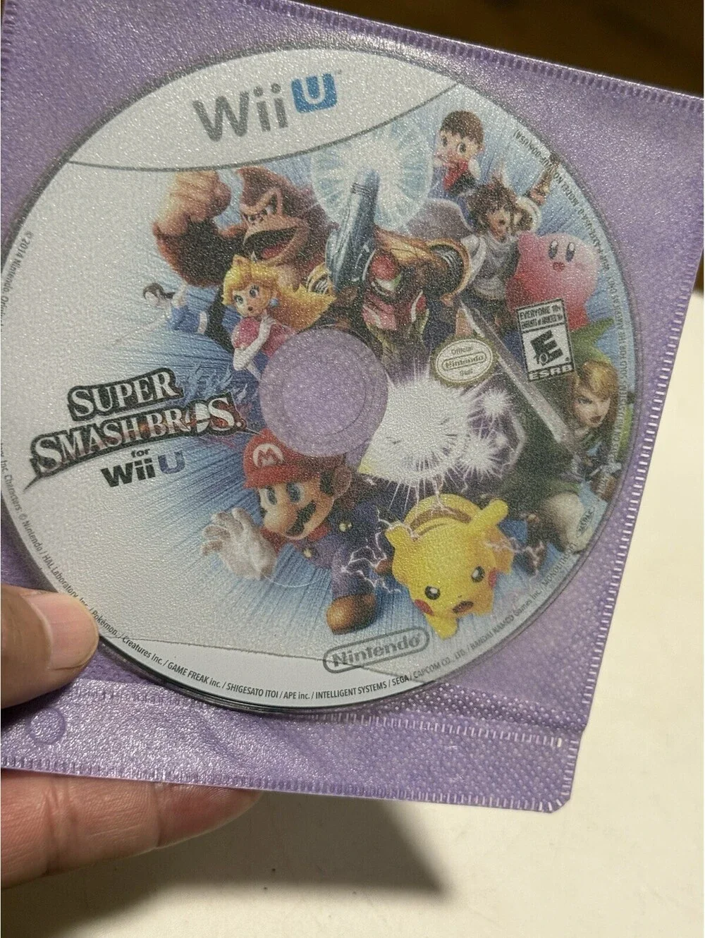 Super Smash Bros (Nintendo Wii U, 2014) Game Disc Only